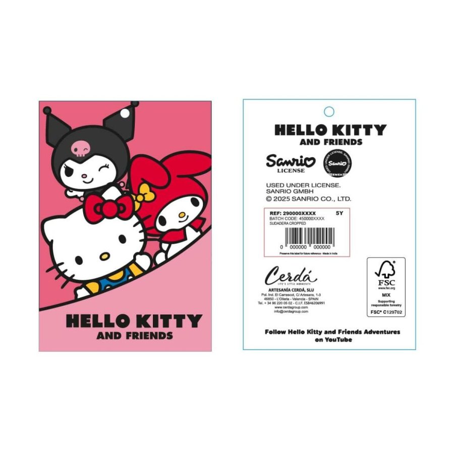 Sweatshirt uden htte til piger Hello Kitty Sort #4