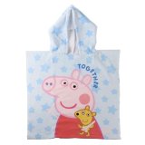 Poncho-h�ndkl�de med H�tte Peppa Pig Lysebl� 55 x 77 cm #1