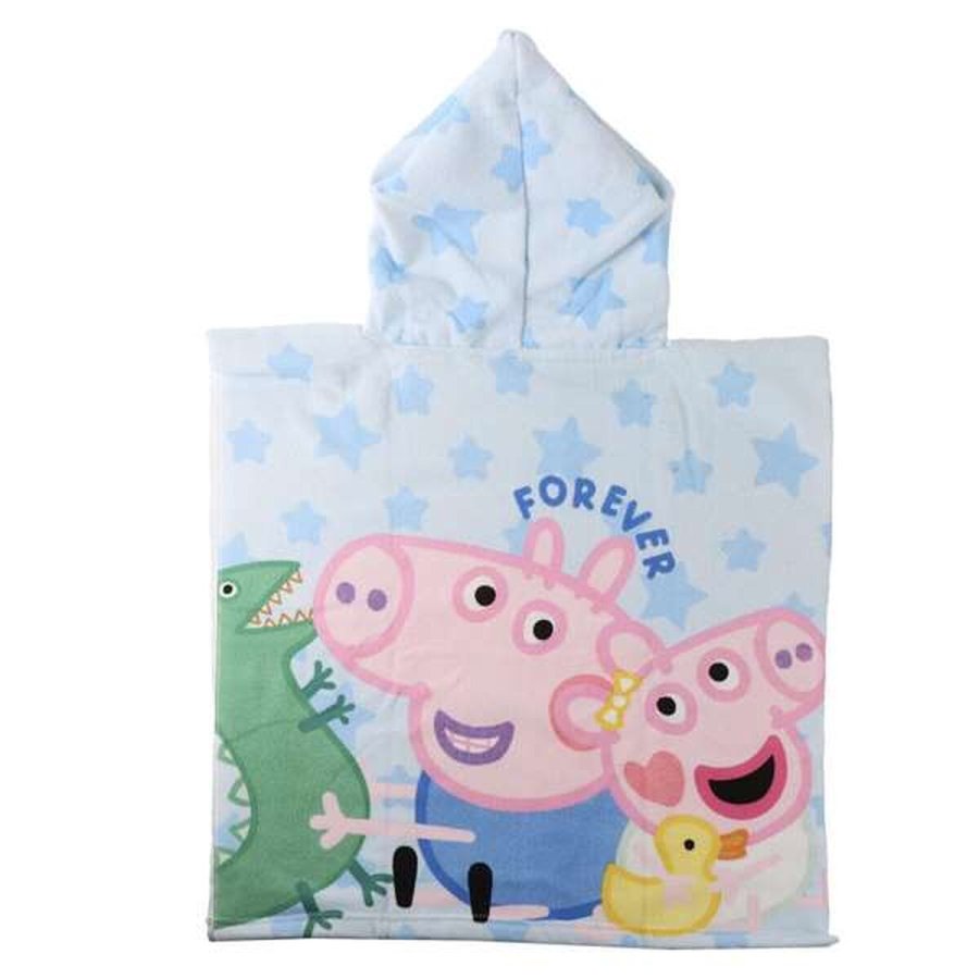Poncho-h�ndkl�de med H�tte Peppa Pig Lysebl� 55 x 77 cm #2