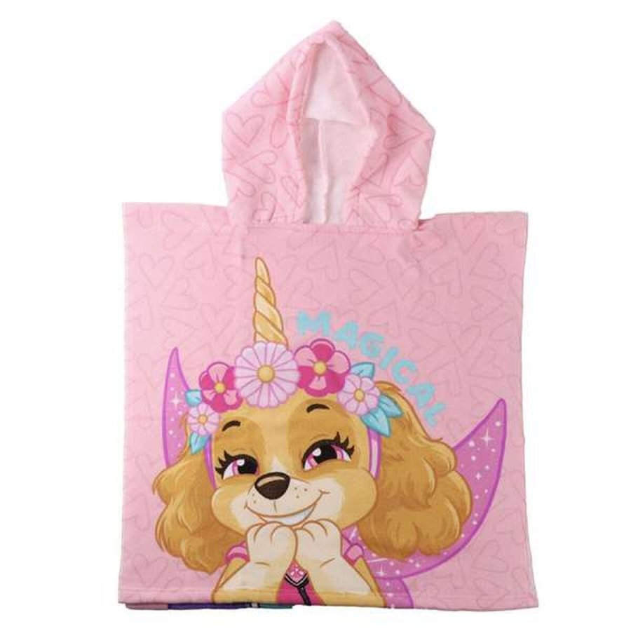 Poncho-h�ndkl�de med H�tte The Paw Patrol Pink 55 x 77 cm #1