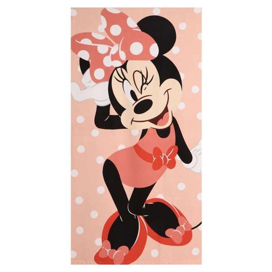Strandh�ndkl�de Minnie Mouse 70 x 140 cm Koral #1