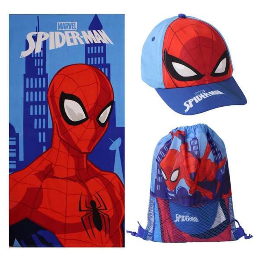 Strandh�ndkl�de Spider-Man Bl� 70 x 140 cm #1
