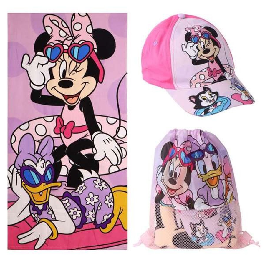 Strandh�ndkl�de Minnie Mouse Pink 70 x 140 cm #1