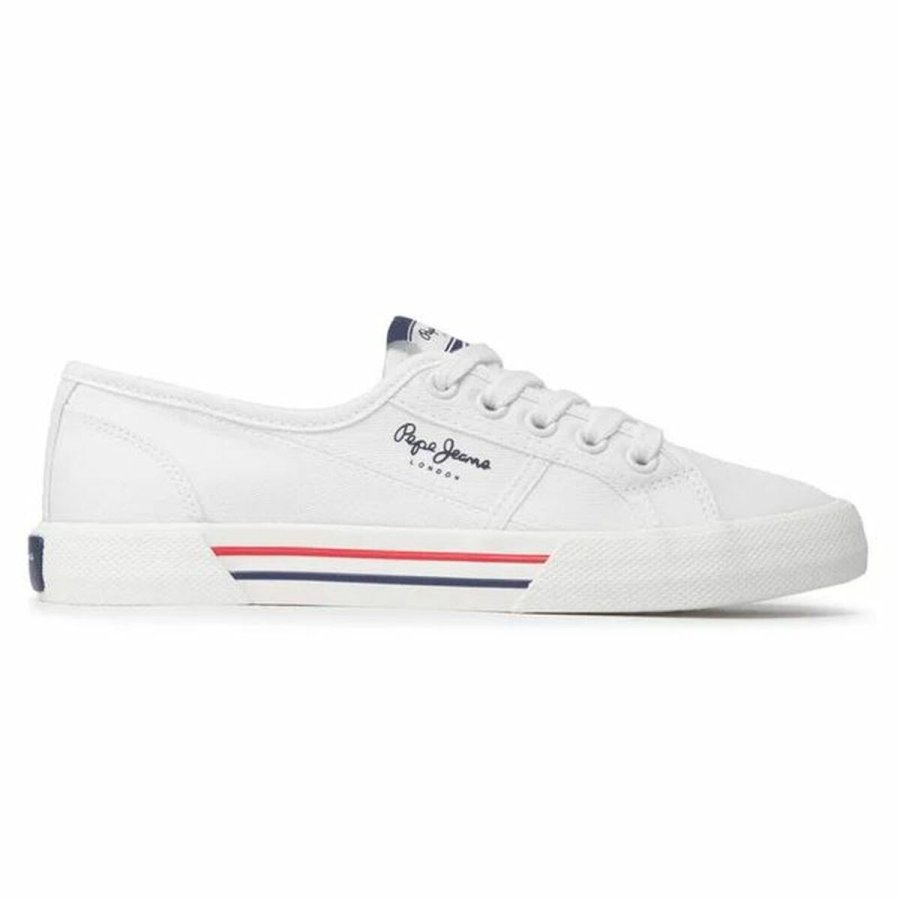 Sportssneakers til damer Pepe Jeans Brady Basic Hvid #1