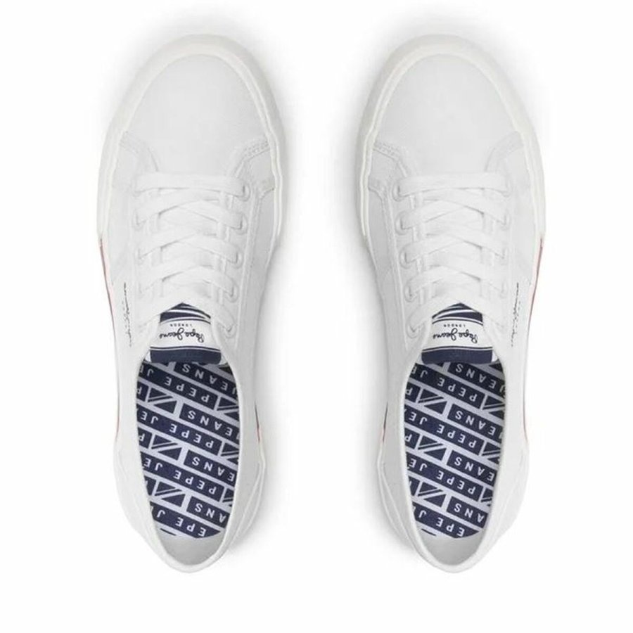 Sportssneakers til damer Pepe Jeans Brady Basic Hvid #4