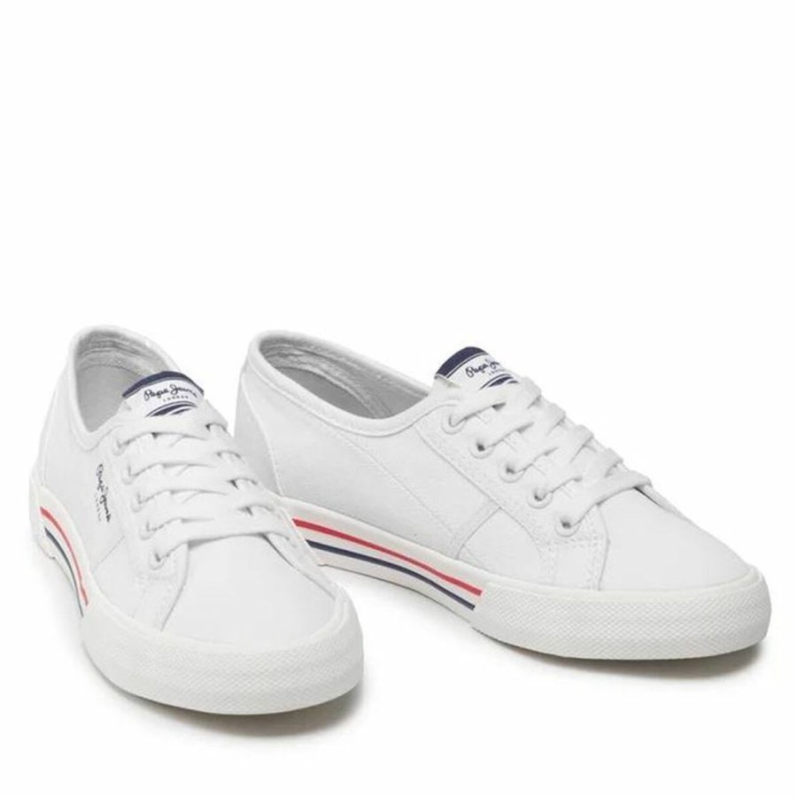 Sportssneakers til damer Pepe Jeans Brady Basic Hvid #5