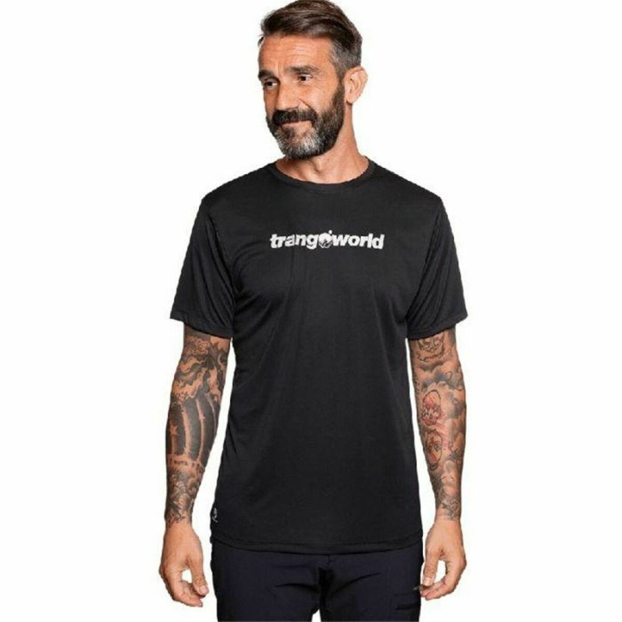 Kort�rmet T-shirt til M�nd Trangoworld Cajo Th Sort #2