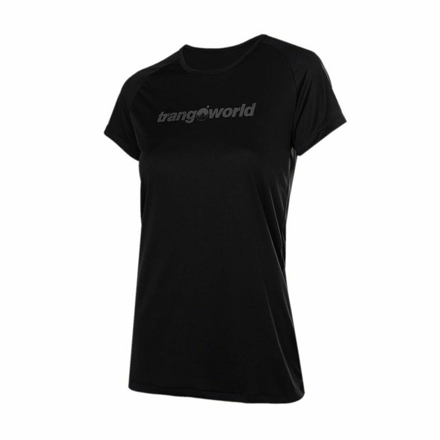 Kort�rmet T-shirt til Kvinder Trangoworld Chovas Moutain Sort #3