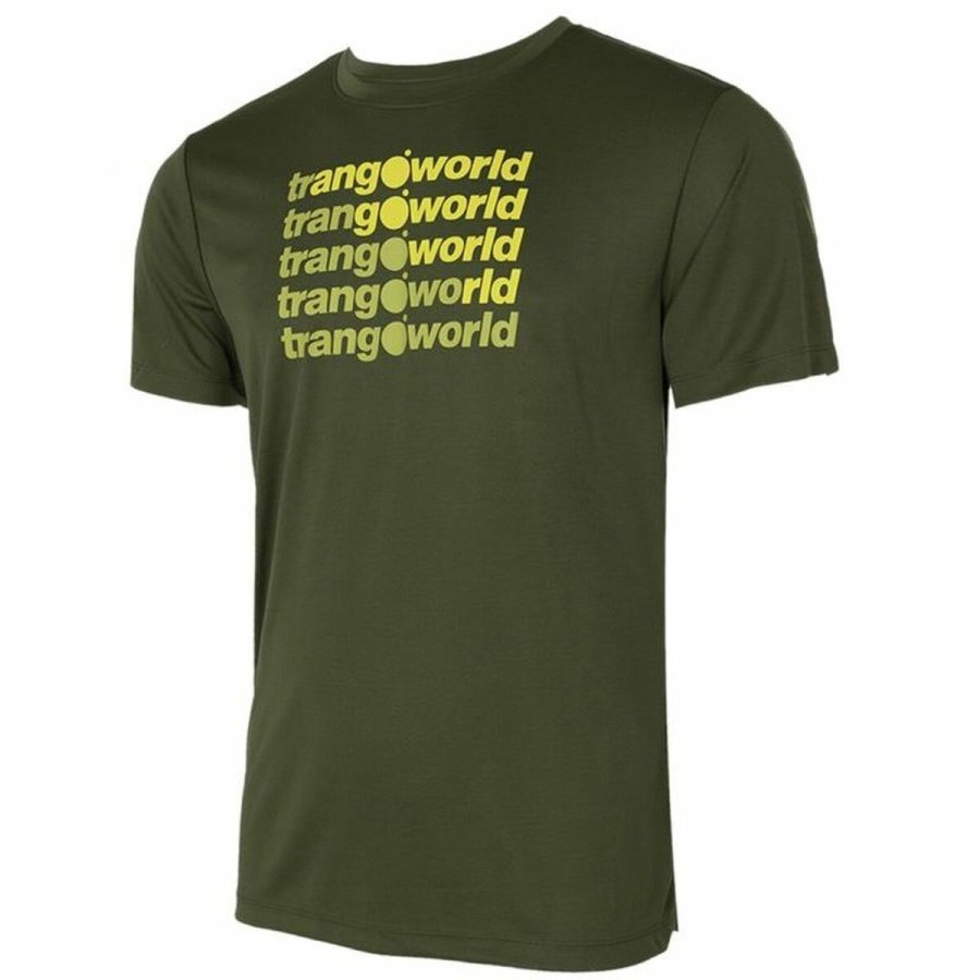 Kort�rmet T-shirt til M�nd Trangoworld Arbas M�rk gr�n #2
