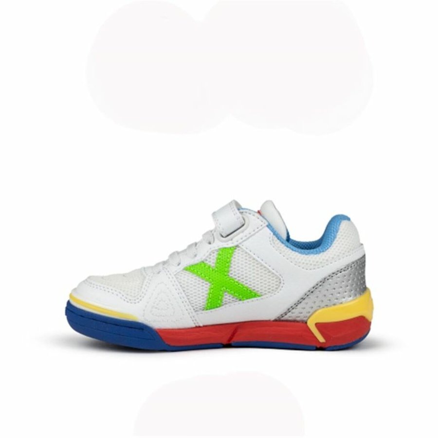 Indendrs fodboldstvler til brn Munich One Kid 67 Hvid #2