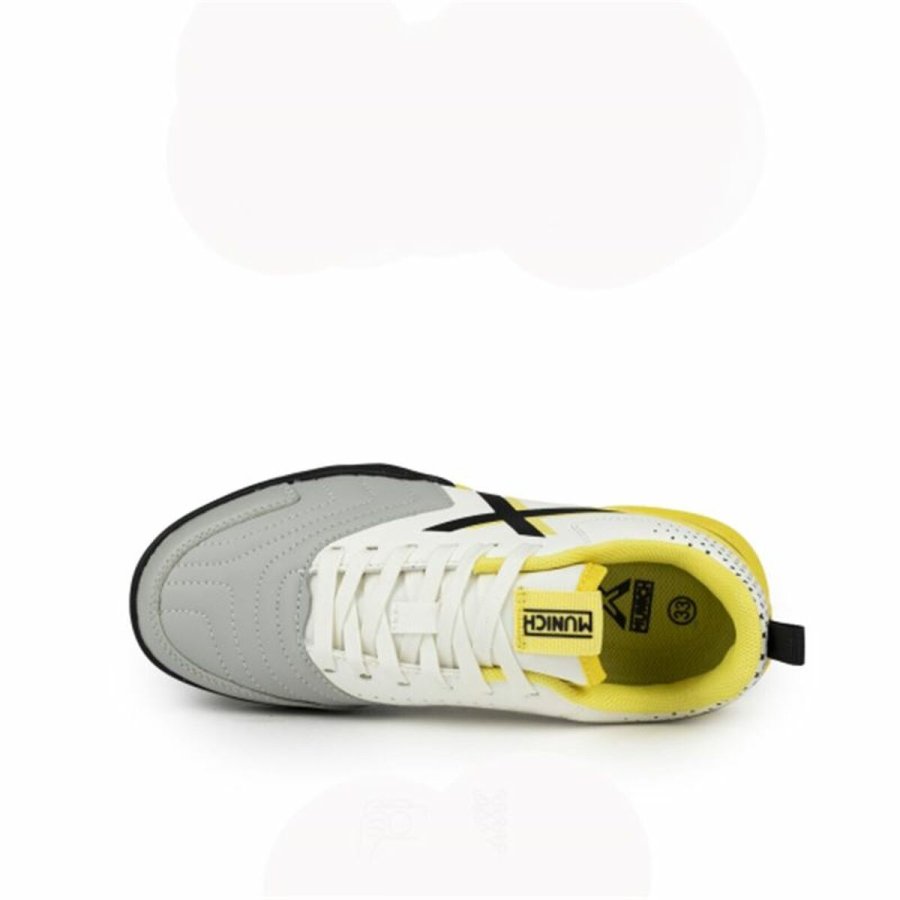 Indendrs fodboldstvler til brn Munich Rondito Kid Elastic Lysegr #4