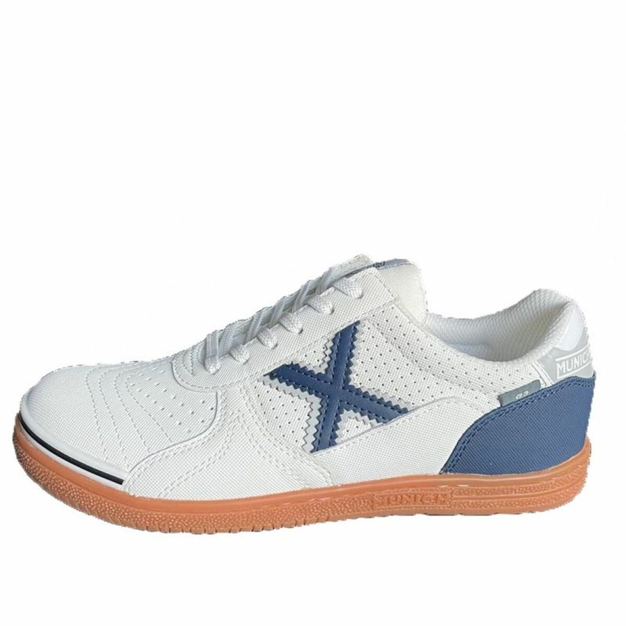 Indendrs fodboldstvler til voksne Munich G-3 Hvid #1