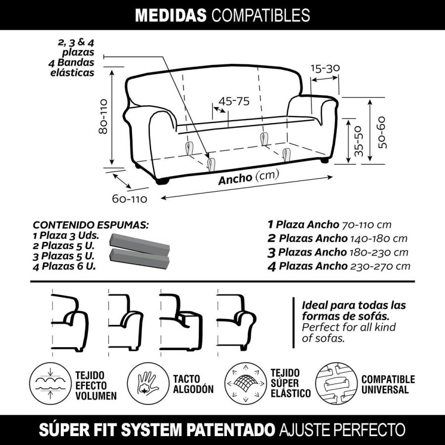 Sofa cover Sofaskins NIAGARA Gr�n (Refurbished C) #4