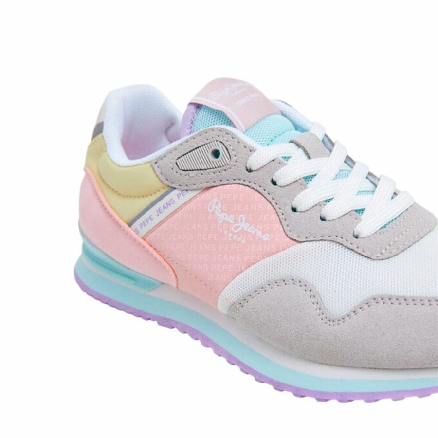 Sportssneakers til damer Pepe Jeans Pepe Jeans London Print G Lysegr #3