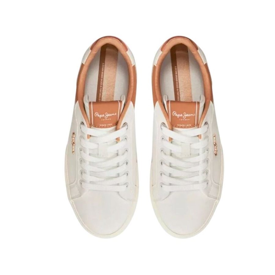 Kvinde Casual Sneakers Pepe Jeans Kenton Court Lys brun #3