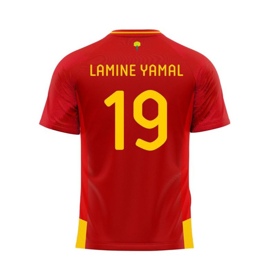 Kort�rmet fodboldtr�je til m�nd RFEF Home Jsy 24 Lamine Yamal #1