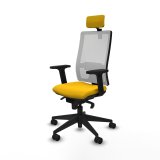 Kontorstol med hovedgrde Piqueras y Crespo 2D066N2 Gul #2