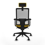 Kontorstol med hovedgrde Piqueras y Crespo 2D066N2 Gul #5