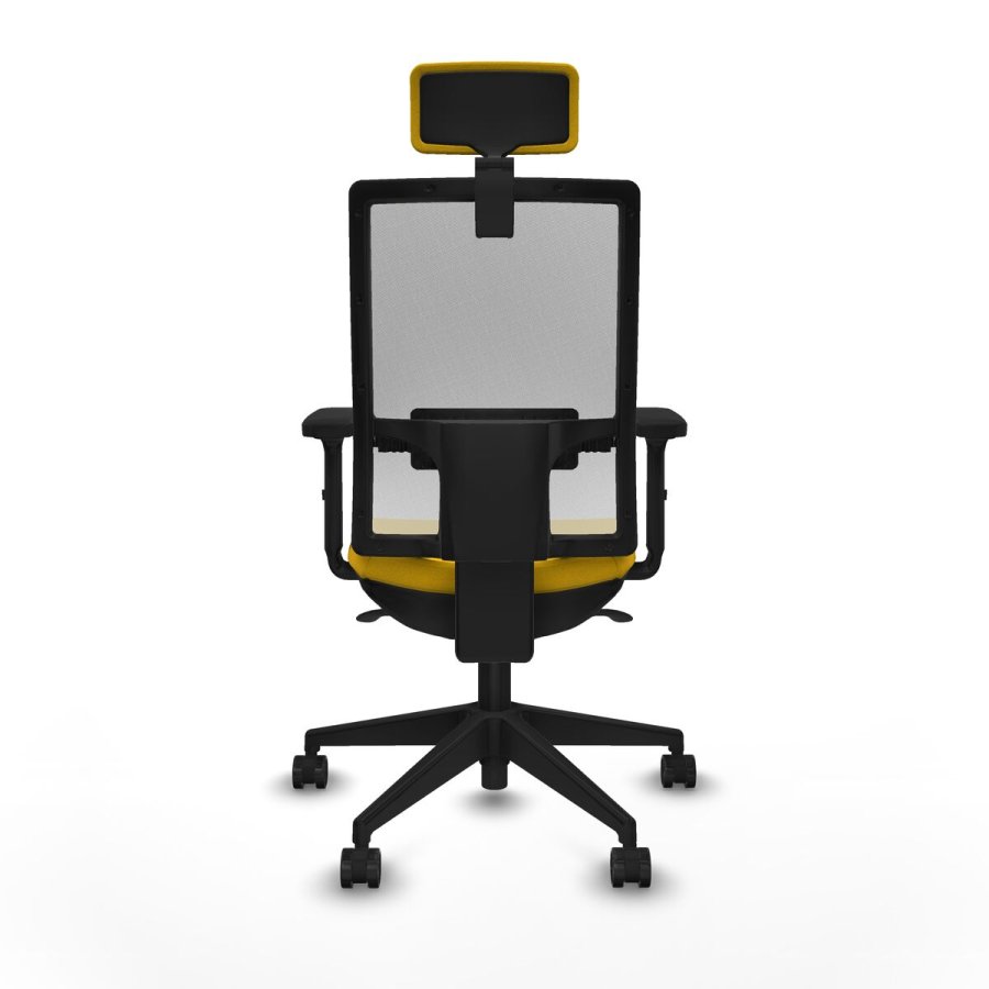 Kontorstol med hovedgrde Piqueras y Crespo 2D066N2 Gul #5