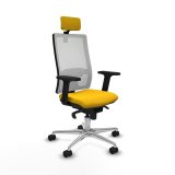 Kontorstol med hovedgrde Piqueras y Crespo 2D086N2 Gul #1