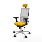 Kontorstol med hovedgrde Piqueras y Crespo 2D086N2 Gul #2