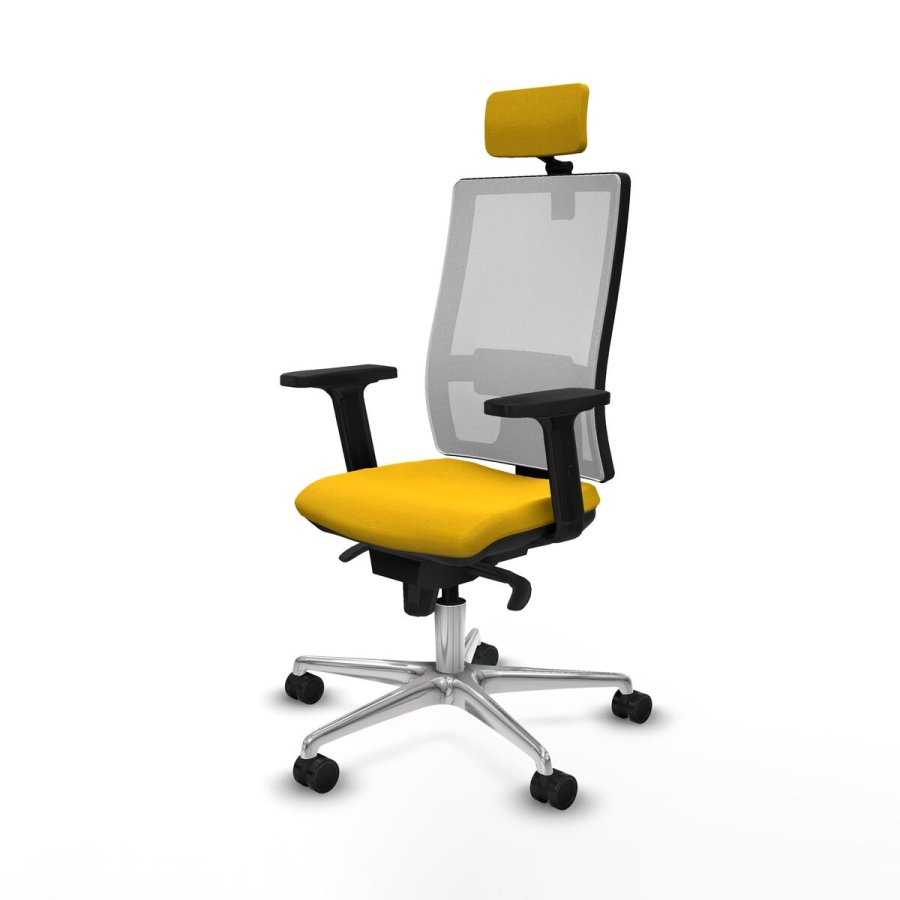 Kontorstol med hovedgrde Piqueras y Crespo 2D086N2 Gul #2
