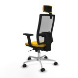 Kontorstol med hovedgrde Piqueras y Crespo 2D086N2 Gul #4