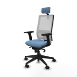 Kontorstol med hovedgrde Piqueras y Crespo 2D066N2 Himmelbl #2