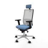 Kontorstol med hovedgrde Piqueras y Crespo 2D086N2 Himmelbl #2