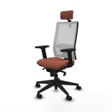 Kontorstol med hovedgrde Piqueras y Crespo 2D066N2 Hvid Brun #2