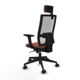 Kontorstol med hovedgrde Piqueras y Crespo 2D066N2 Hvid Brun #4