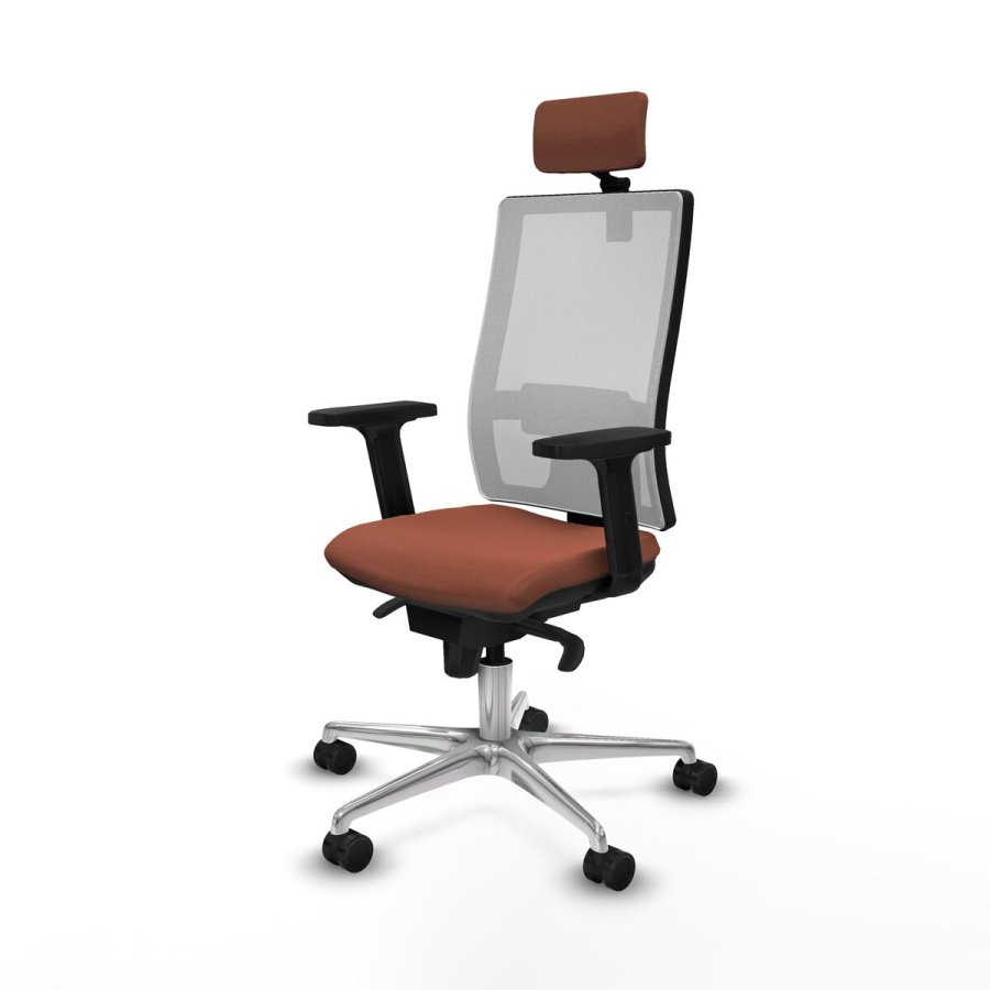 Kontorstol med hovedgrde Piqueras y Crespo 2D086N2 Hvid Brun #2