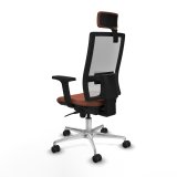 Kontorstol med hovedgrde Piqueras y Crespo 2D086N2 Hvid Brun #4