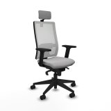 Kontorstol med hovedgrde Piqueras y Crespo 2D066N2 Lysegr #1