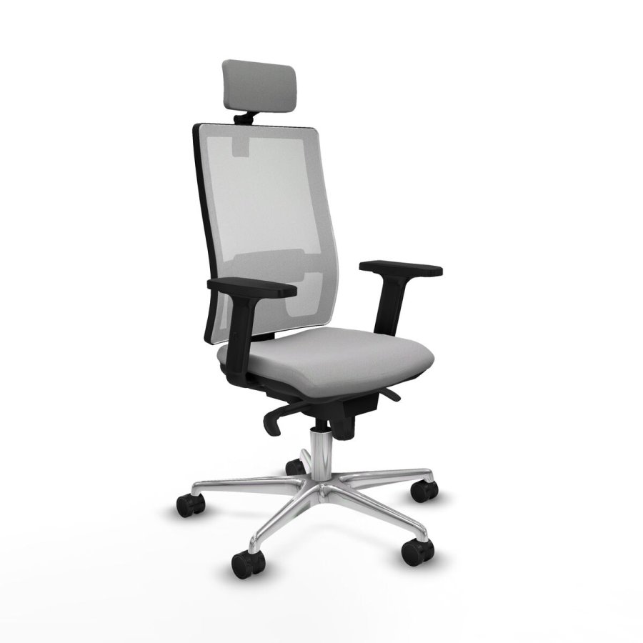 Kontorstol med hovedgrde Piqueras y Crespo 2D086N2 Lysegr #1