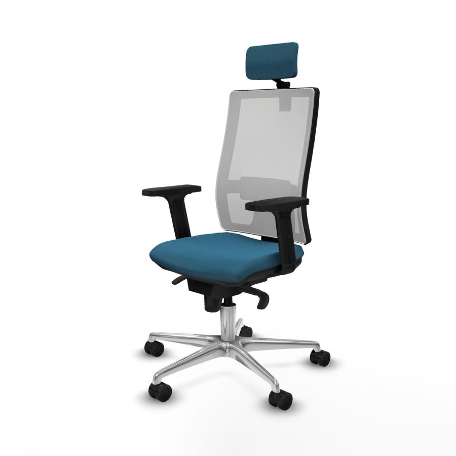 Kontorstol med hovedgrde Piqueras y Crespo 2D086N2 Hvid Petroleum grn #2