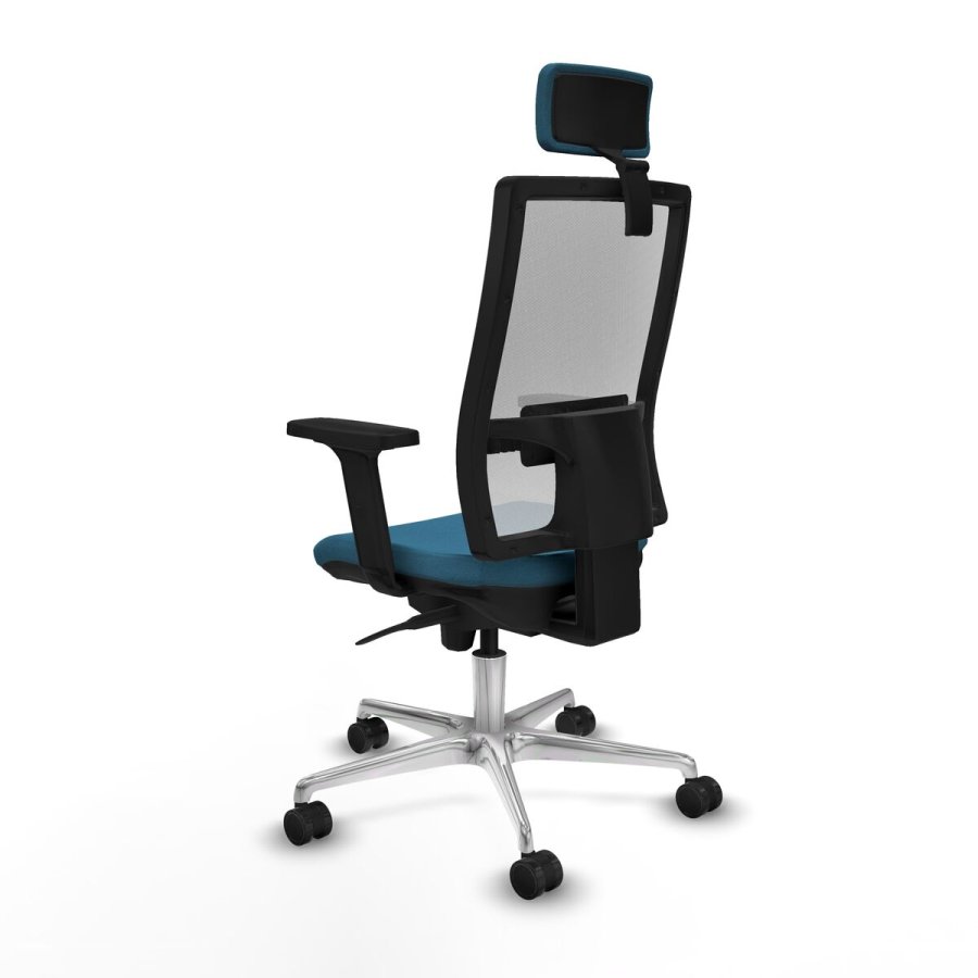 Kontorstol med hovedgrde Piqueras y Crespo 2D086N2 Hvid Petroleum grn #4