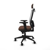 Kontorstol med hovedgrde Piqueras y Crespo 2D066N2 Hvid Mrkebrun #3