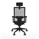 Kontorstol med hovedgrde Piqueras y Crespo 2D066N2 Hvid Mrkebrun #5