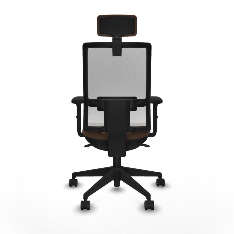 Kontorstol med hovedgrde Piqueras y Crespo 2D066N2 Hvid Mrkebrun #5