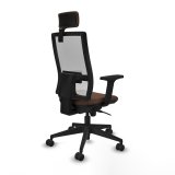 Kontorstol med hovedgrde Piqueras y Crespo 2D066N2 Hvid Mrkebrun #6