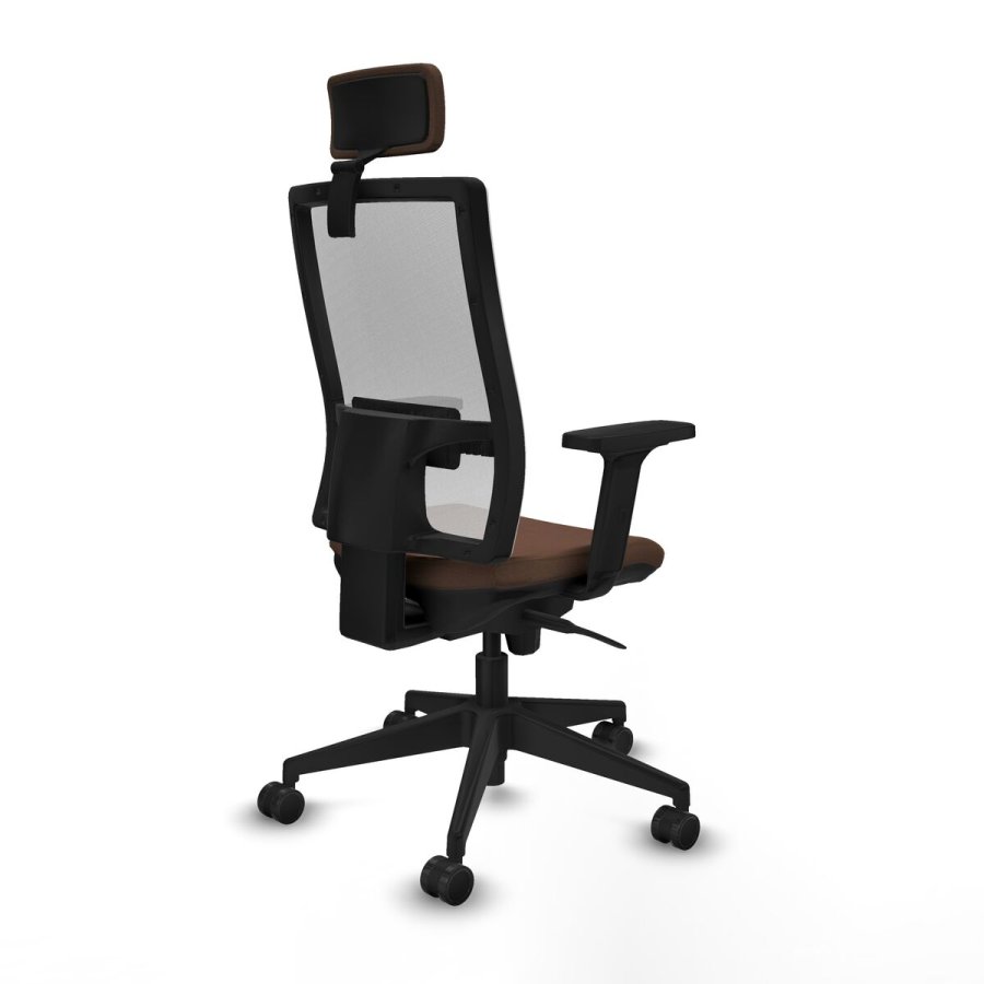 Kontorstol med hovedgrde Piqueras y Crespo 2D066N2 Hvid Mrkebrun #6