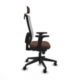 Kontorstol med hovedgrde Piqueras y Crespo 2D066N2 Hvid Mrkebrun #7