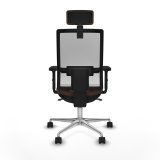 Kontorstol med hovedgrde Piqueras y Crespo 2D086N2 Hvid Mrkebrun #5