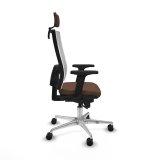 Kontorstol med hovedgrde Piqueras y Crespo 2D086N2 Hvid Mrkebrun #7