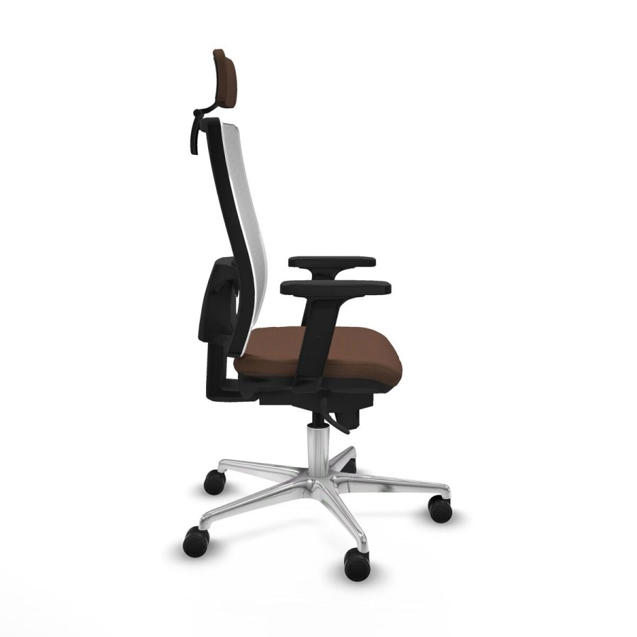 Kontorstol med hovedgrde Piqueras y Crespo 2D086N2 Hvid Mrkebrun #7