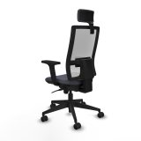 Kontorstol med hovedgrde Piqueras y Crespo 2D066N2 Mrkegr #4