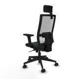 Kontorstol med hovedgrde Piqueras y Crespo 2D066N2 Sort #4