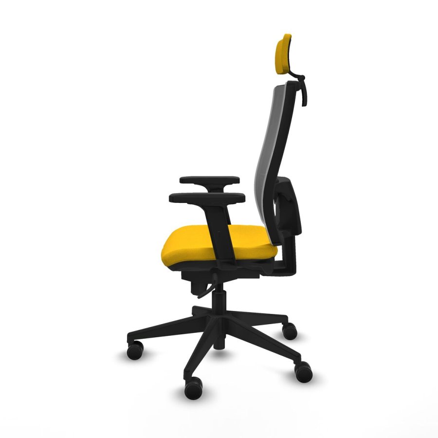 Kontorstol med hovedgrde Piqueras y Crespo 2D066N2 Gul #3