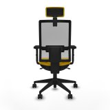 Kontorstol med hovedgrde Piqueras y Crespo 2D066N2 Gul #5